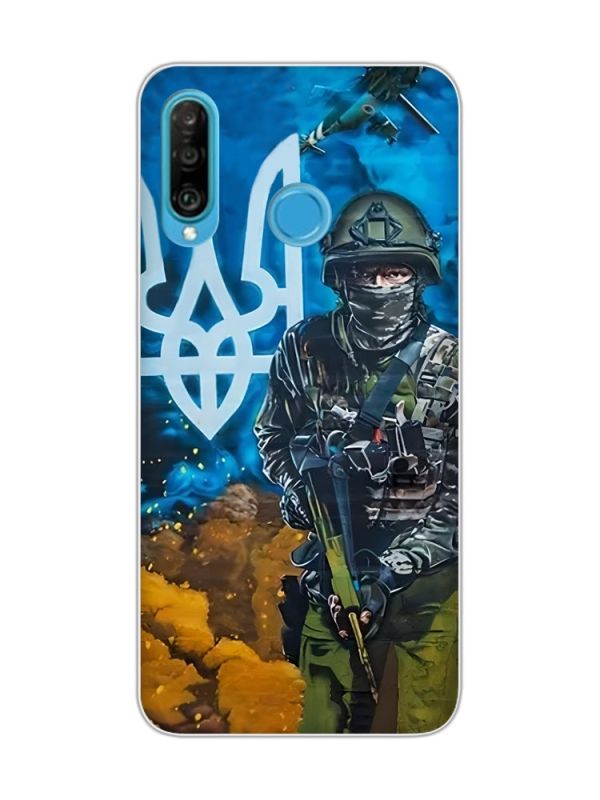 Чохол на Huawei P30 Lite :: Військовий (патріотичний принт 349)
