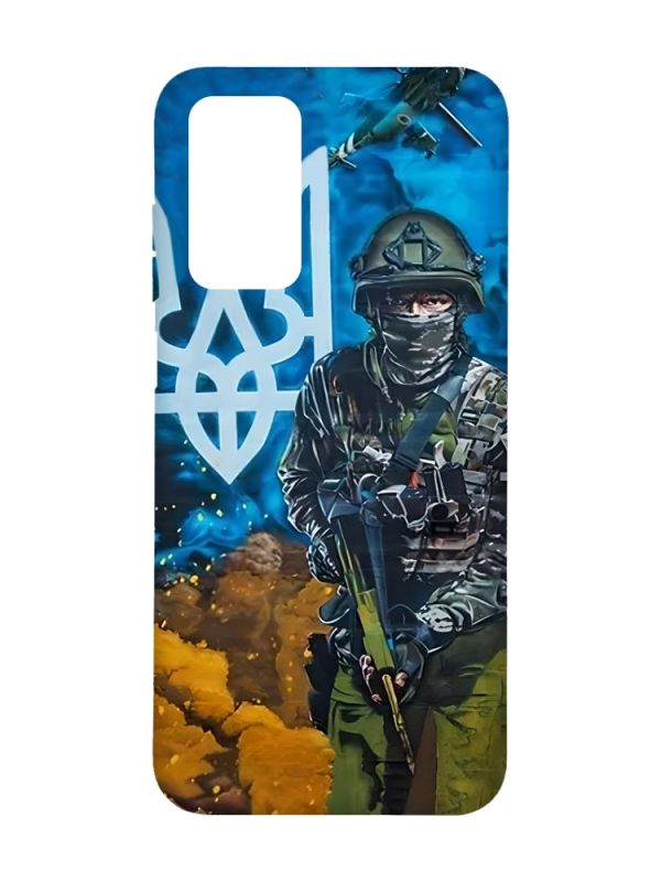 Матовий чохол з чорними боками на Xiaomi Redmi Note 11 4G :: Військовий (патріотичний принт 349)