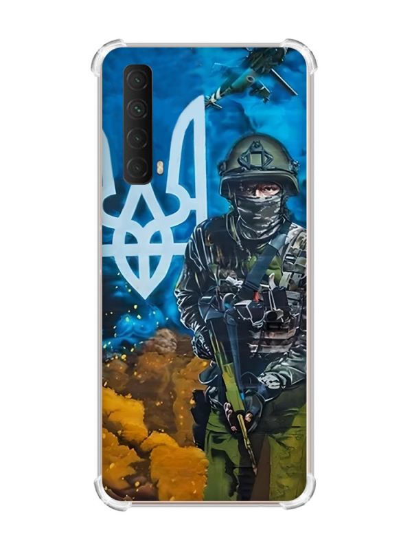 Чохол з потовщеними кутами на Huawei P Smart 2021 :: Військовий (патріотичний принт 349)