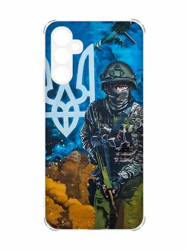 Чохол із потовщеними кутами на Samsung Galaxy A54 5G/A546 :: Військовий (патріотичний принт 349)