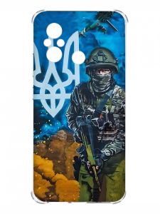 Чохол з потовщеними кутами на Xiaomi Redmi 12C :: Військовий (патріотичний принт 349)