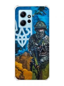 Чохол з потовщеними кутами на Xiaomi Redmi Note 12 4G :: Військовий (патріотичний принт 349)