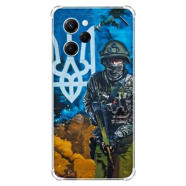 Чохол з потовщеними кутами на Xiaomi Redmi Note 12 Pro Speed 5G :: Військовий (патріотичний принт 349)