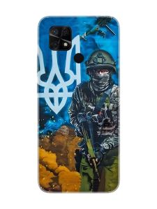 Чохол на Xiaomi Redmi 10C :: Військовий (патріотичний принт 349)