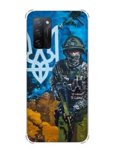 Чохол з потовщеними кутами на Oppo A55 :: Військовий (патріотичний принт 349)