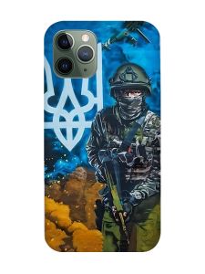 Магнітний чохол на iPhone 12/12 Pro із підтримкою MagSafe :: Військовий (патріотичний принт 349)