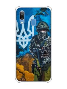 Чохол з потовщеними кутами на Samsung Galaxy A30 (2019) / A20 (2019) :: Військовий (патріотичний принт 349)