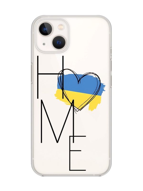 Прозорий чохол із захистом камери на iPhone 14 Plus :: Дім Україна (принт 353)