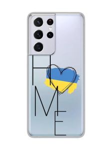 Прозорий чохол на Samsung Galaxy S21 Ultra :: Дім Україна (принт 353)