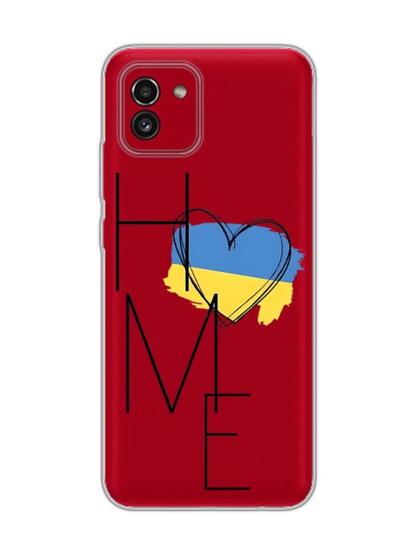 Прозорий чохол на Samsung Galaxy A03 / A035  :: Дім Україна (принт 353)
