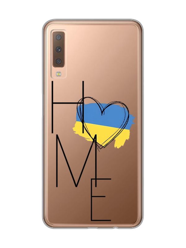 Прозорий чохол на Samsung Galaxy A7(2018) A750 :: Дім Україна (принт 353)