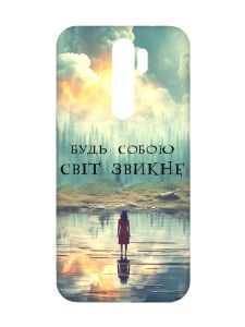 Матовий чохол з рожевими боками на Xiaomi Redmi Note 8 Pro :: Будь собою (принт 356)