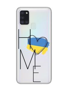 Прозорий чохол на Samsung Galaxy A21s  :: Дім Україна (принт 353)