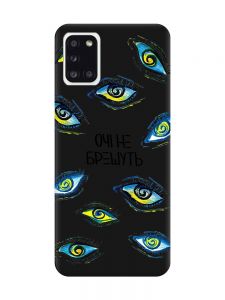 Матовий чорний чохол на Samsung Galaxy A31 :: Очі (принт 358)