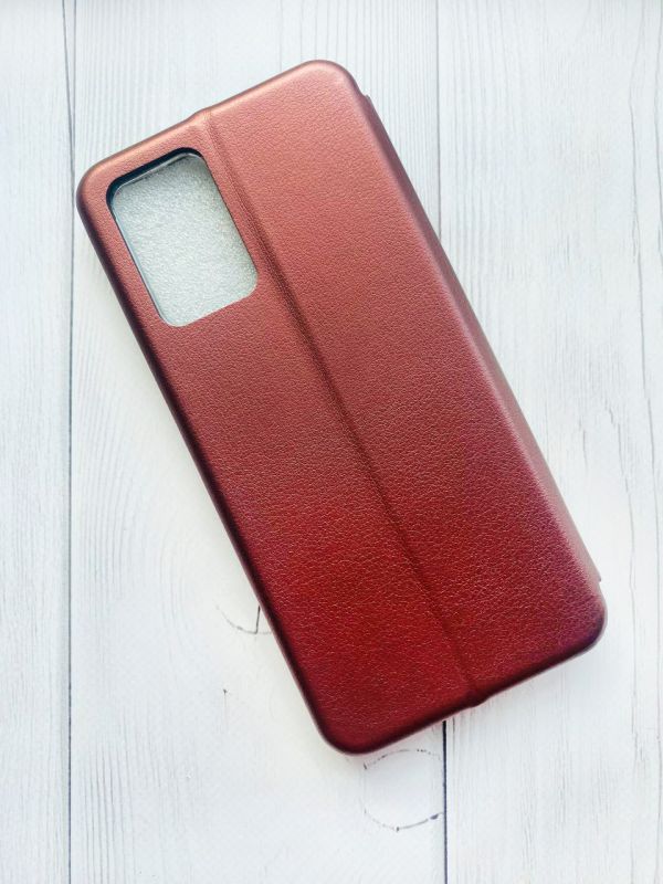 Чохол-книжка з малюнком для Xiaomi Redmi 10/10 (2022) Бордовий :: Дім Україна (принт 353)