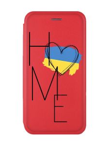 Чохол-книжка з малюнком для Xiaomi Redmi 9A Червоний :: Дім Україна (принт 353)