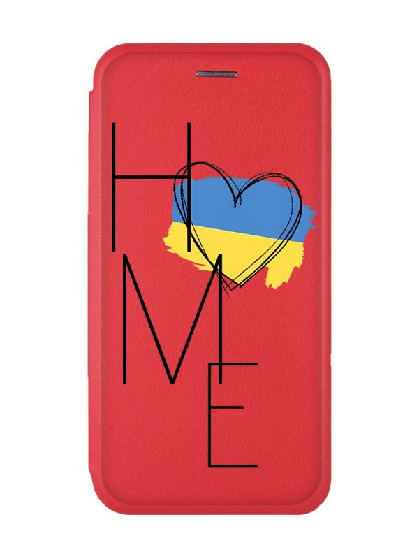 Чохол-книжка з малюнком для Samsung Galaxy A12 Червоний :: Дім Україна (принт 353)
