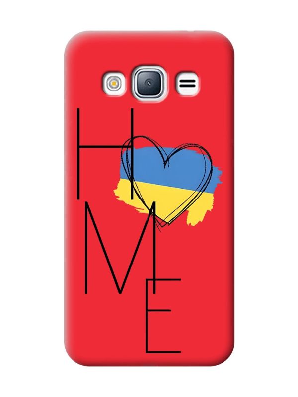 Матовий червоний чохол на Samsung Galaxy J3 / J310 :: Дім Україна (принт 353)
