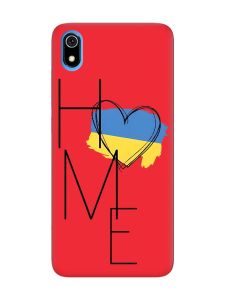 Матовий червоний чохол на Xiaomi Redmi 7A :: Дім Україна (принт 353)