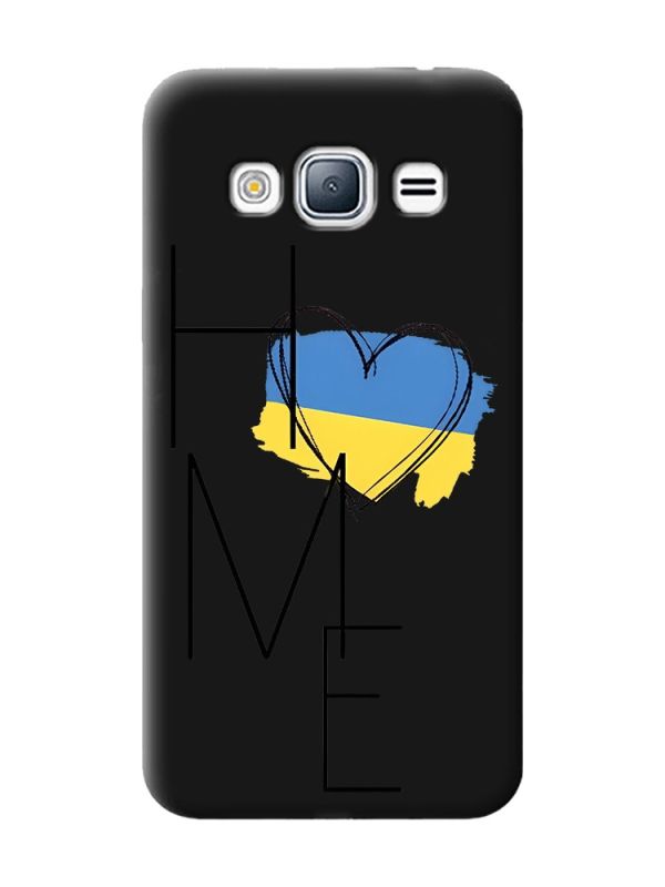 Матовий чорний чохол на Samsung Galaxy J3 / J310 :: Дім Україна (принт 353)
