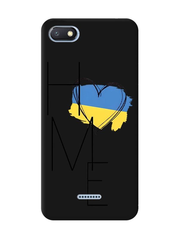 Матовий чорний чохол на Xiaomi Redmi 6A :: Дім Україна (принт 353)