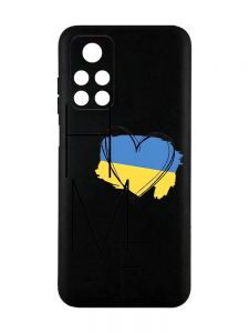 Матовий чорний чохол на Xiaomi Redmi Note 11 4G :: Дім Україна (принт 353)