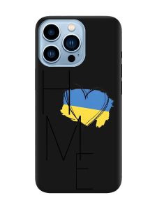 Матовий чорний чохол на Apple iPhone 13 Pro Max :: Дім Україна (принт 353)