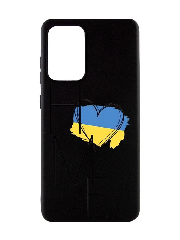 Матовий чорний чохол на Samsung Galaxy A52  :: Дім Україна (принт 353)