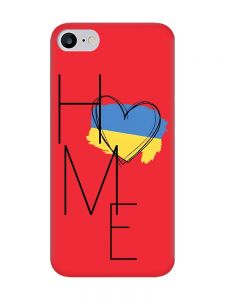 Матовий червоний чохол на iPhone 7/ iPhone 8 :: Дім Україна (принт 353)