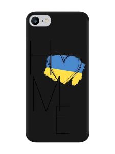 Матовий чорний чохол на iPhone 7 / 8 :: Дім Україна (принт 353)
