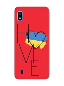 Матовий червоний чохол на Samsung Galaxy A10 (2019) A105 :: Дім Україна (принт 353)