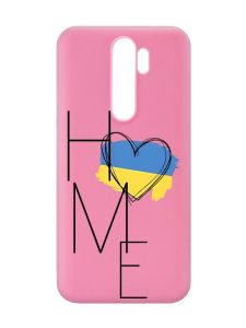 Матовий рожевий чохол на Xiaomi Redmi Note 8 Pro :: Дім Україна (принт 353)