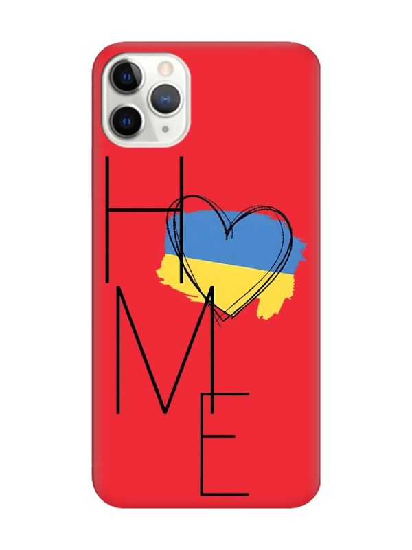 Матовий червоний чохол на iPhone 11 Pro Max (6.5) :: Дім Україна (принт 353)