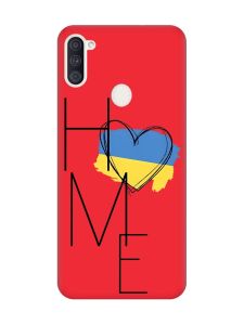 Матовий червоний чохол на Samsung Galaxy A11 :: Дім Україна (принт 353)