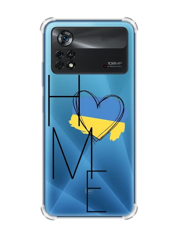 Чохол з потовщеними кутами на Xiaomi Poco X4 Pro 5G :: Дім Україна (принт 353)
