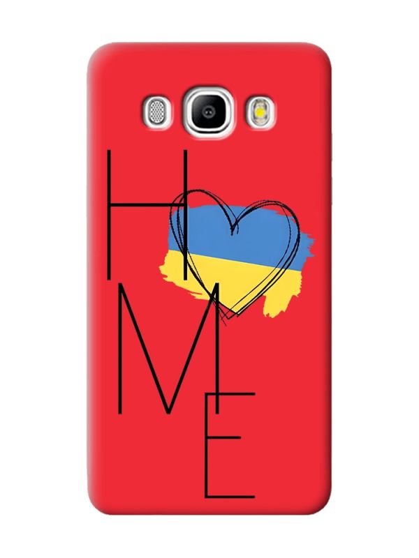 Матовий червоний чохол на Samsung Galaxy J5 (2016) J510 :: Дім Україна (принт 353)
