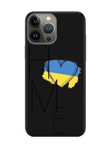 Матовий чорний чохол на Apple iPhone 13 Pro :: Дім Україна (принт 353)
