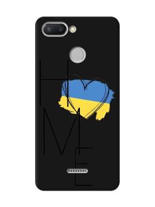 Матовий чорний чохол на Xiaomi Redmi 6 :: Дім Україна (принт 353)