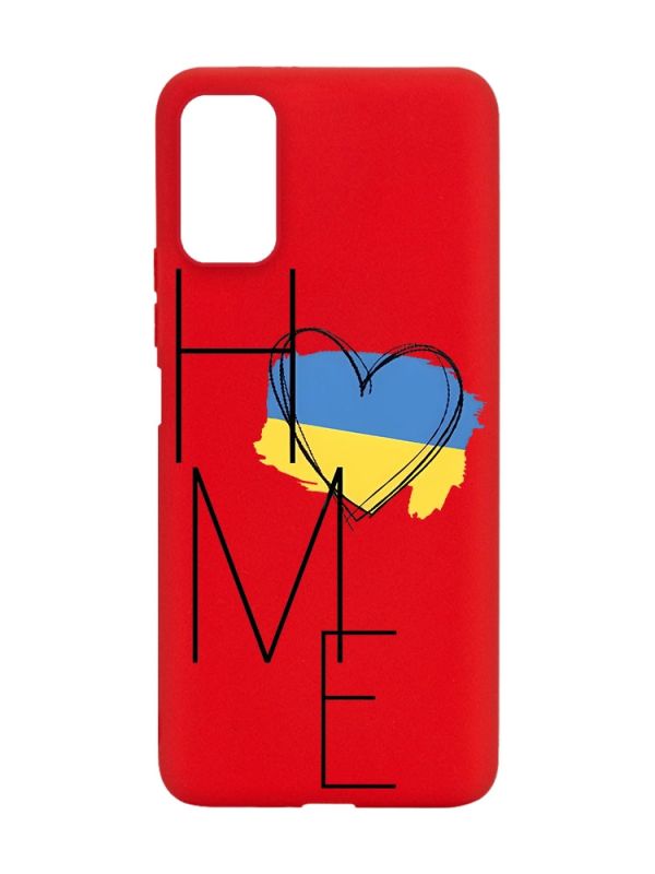 Матовий червоний чохол на Xiaomi Redmi Note 11 4G :: Дім Україна (принт 353)