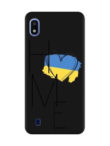 Матовий чорний чохол на Samsung Galaxy A10 (2019) A105 :: Дім Україна (принт 353)