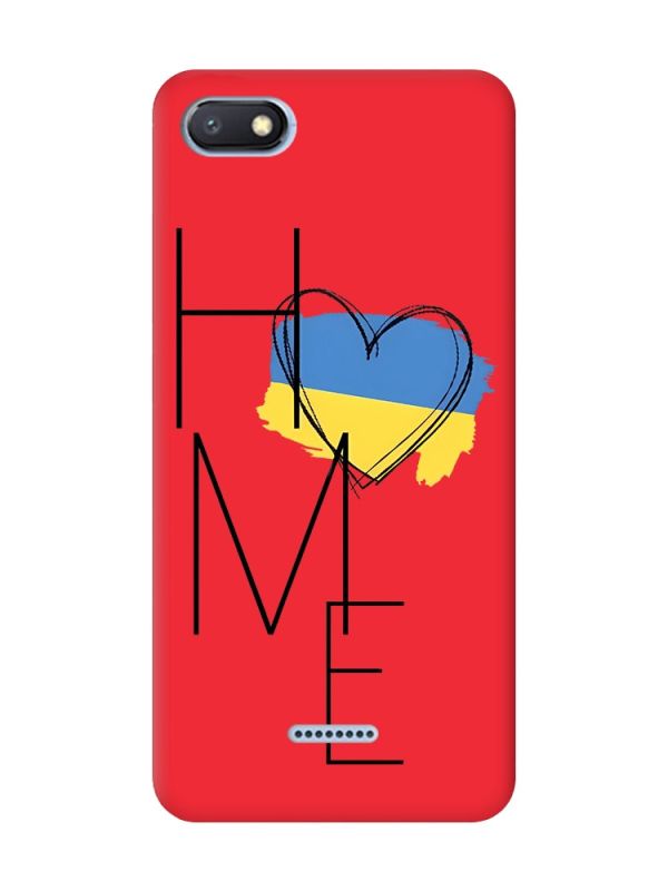 Матовий червоний чохол на Xiaomi Redmi 6A :: Дім Україна (принт 353)