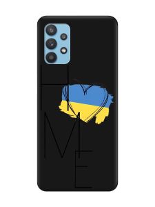 Матовий чорний чохол на Samsung Galaxy A32 :: Дім Україна (принт 353)