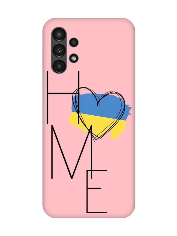 Матовий рожевий чохол на Samsung A13 4G :: Дім Україна (принт 353)