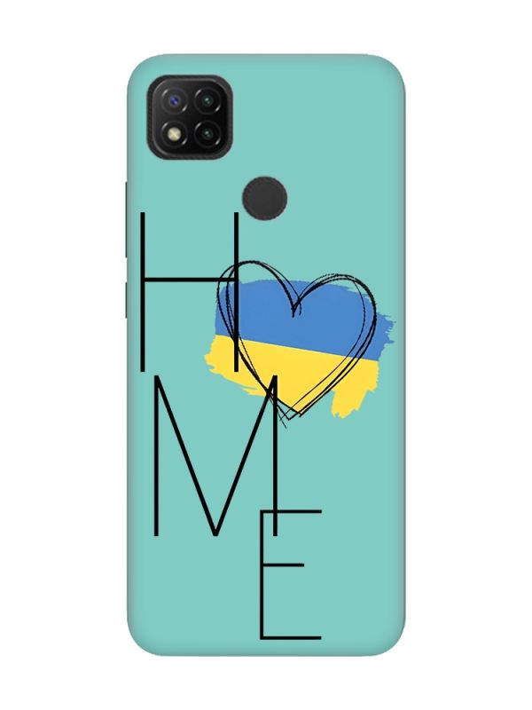 Матовий бірюзовий чохол на Xiaomi Redmi 9C/10A :: Дім Україна (принт 353)