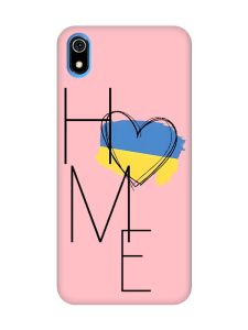 Матовий рожевий чохол на Xiaomi Redmi 7A :: Дім Україна (принт 353)