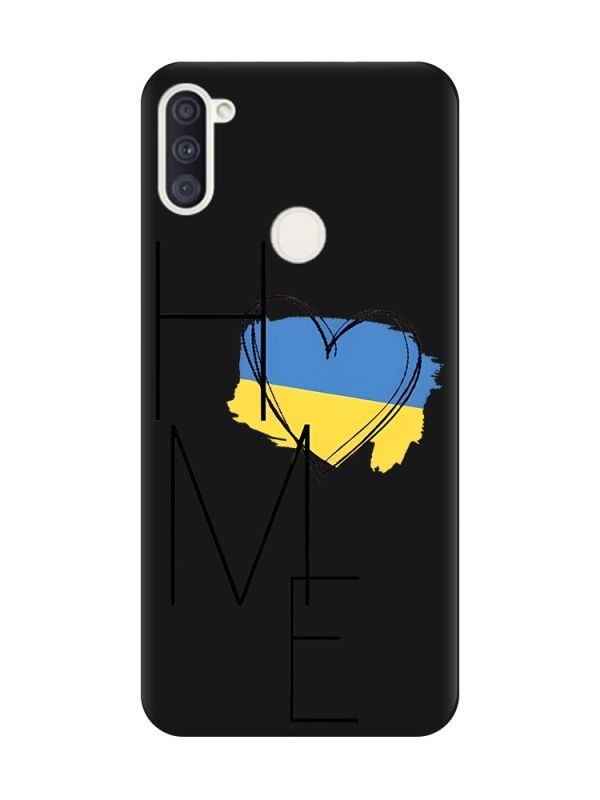 Матовий чорний чохол на Samsung Galaxy A11 :: Дім Україна (принт 353)