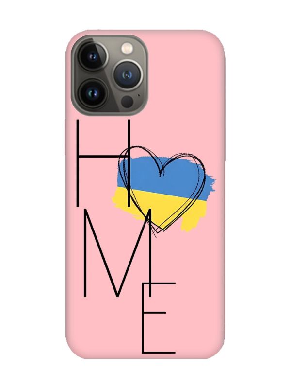 Матовий рожевий чохол на Apple iPhone 13 Pro :: Дім Україна (принт 353)