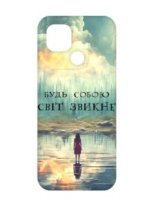 Матовий чохол з червоними боками на Xiaomi Redmi 10C :: Будь собою (принт 356)