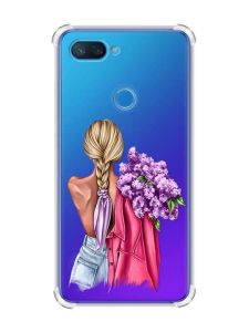 Чохол із потовщеними кутами на Xiaomi Mi 8 Lite :: Дівчина з бузком (принт 7)