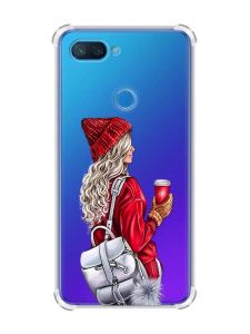 Чохол із потовщеними кутами на Xiaomi Mi 8 Lite :: Дівчина з рюкзаком (принт 9)